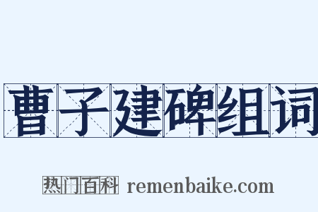曹子建碑组词是什么意思的图片
